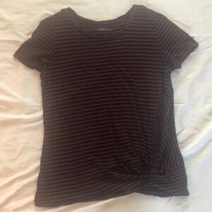 14th & Union Purple/Black Stripe Tee—Large